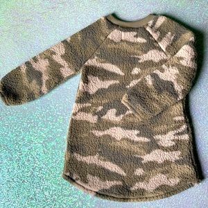 Camouflage fleece Sherpa sweatshirt girls